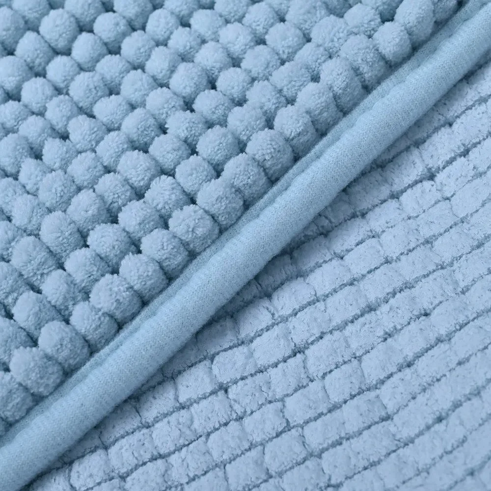 Chenille Bathmat (100% Microfiber) Blue